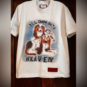 Urban Outfitters CHNGE Exclusive T-Shirt Sz Med All Dogs Go To Heaven Airbrush